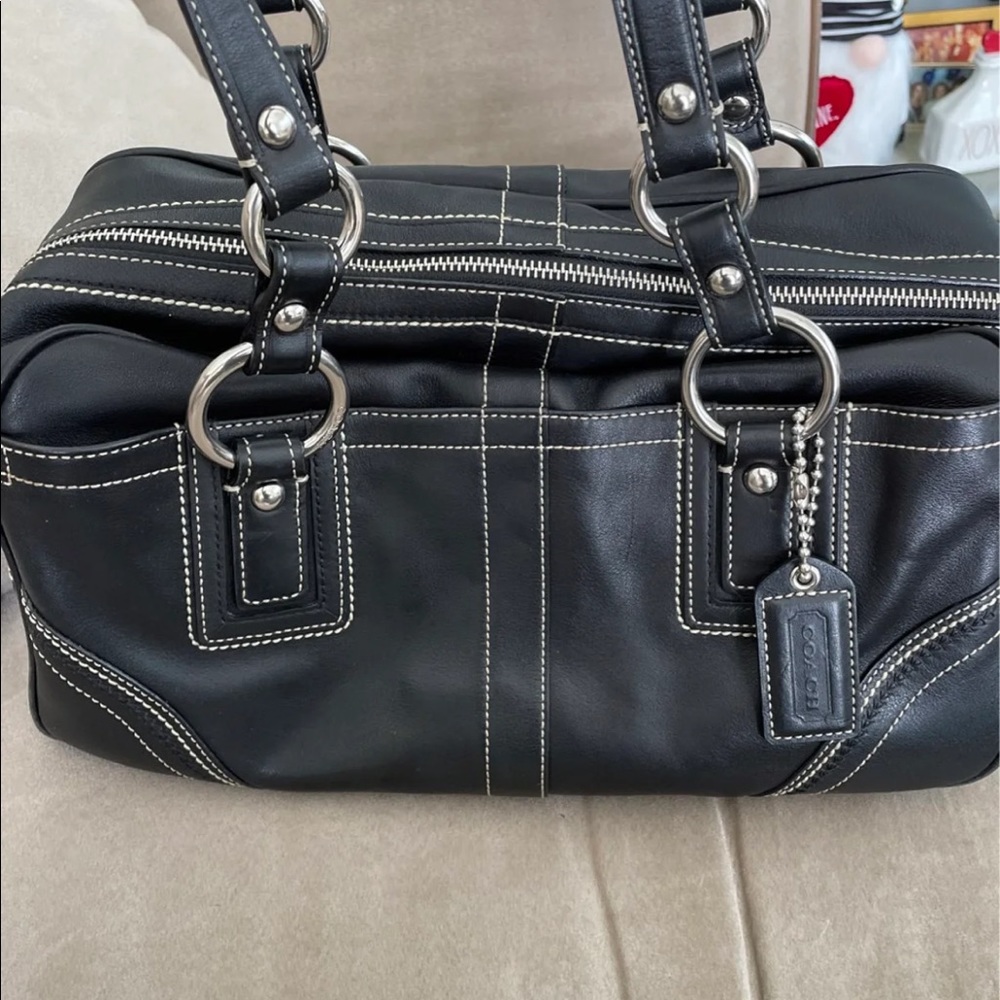 Coach Black Large Leather Handbag